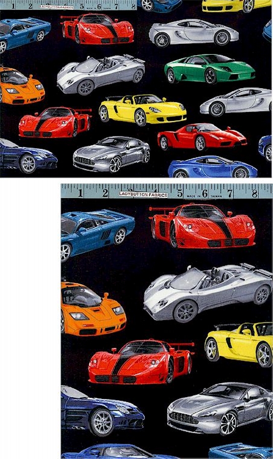 High End Sports Cars, Benartex, Planes, Trains, Autos & Nautical