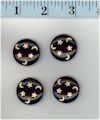 Celestial Buttons On Black Set Of 4