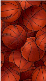 Packed Basketballs Fleece, David Textiles