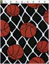 Basketballs On Black, Fleece