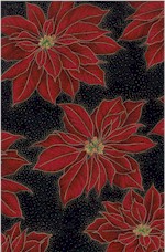 Holiday Poinsettias, Gold Accented, Hoffman International