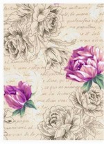 Calligraphy & Roses. Hoffman Fabrics