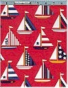 Sail Boats on Red, Timeless Treasures